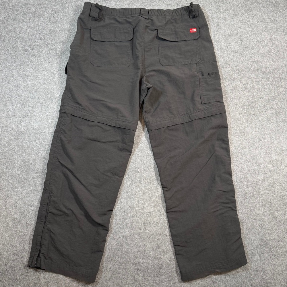 The North Face Mens Paramount Convertible Hiking Pants Gray Nylon Zip Off Large - Picture 2 of 16